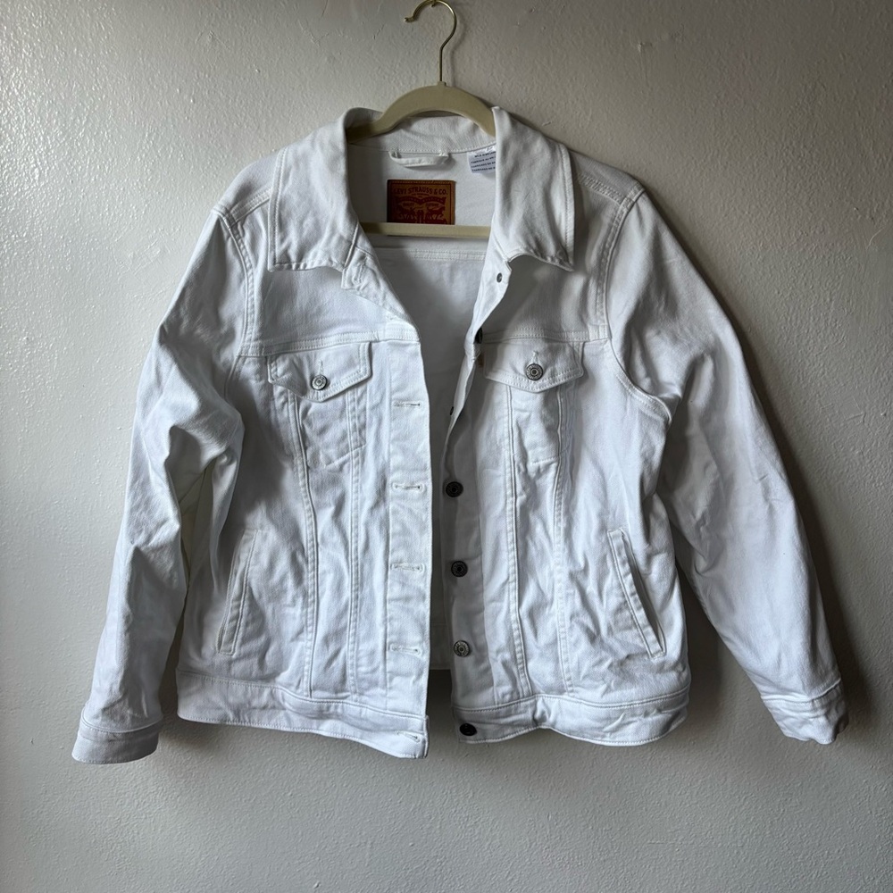 Levi’s Original Trucker Jacket - White Denim Jacket - Picture 2 of 8